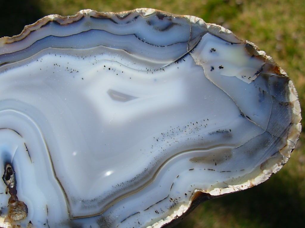 India Whiteskin Agate Polished Nodule