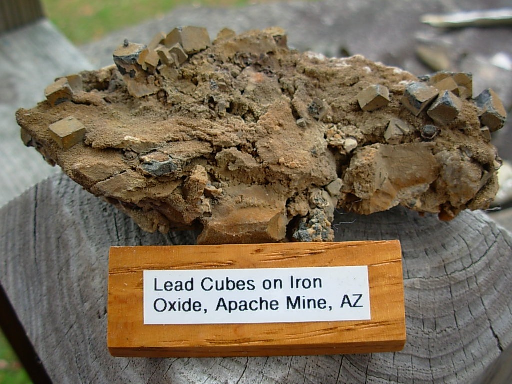 Lead Cubes on Iron Oxide Apache Mine, Arizona
