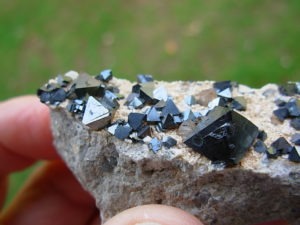 Magnetite Octahedral Crystals from Bolivia