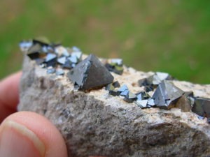 Magnetite Octahedral Crystals from Bolivia