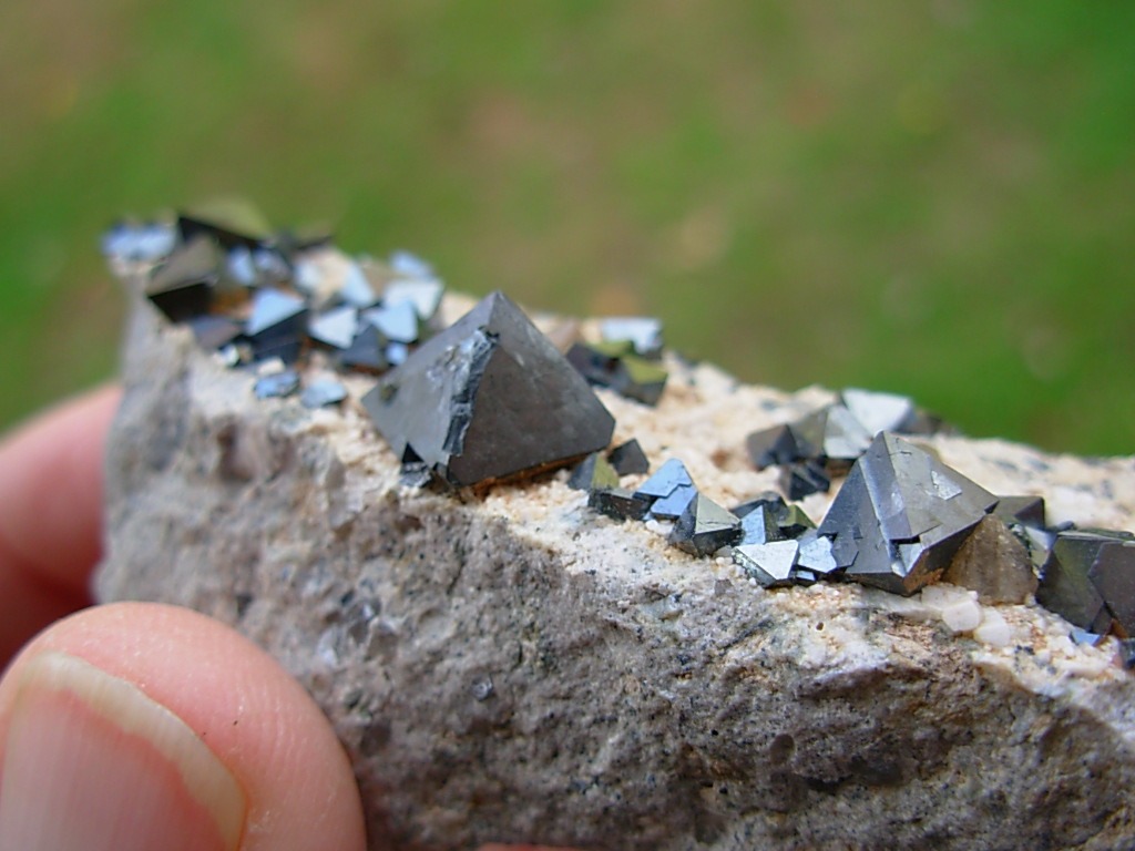 Magnetite Octahedral Crystals from Bolivia