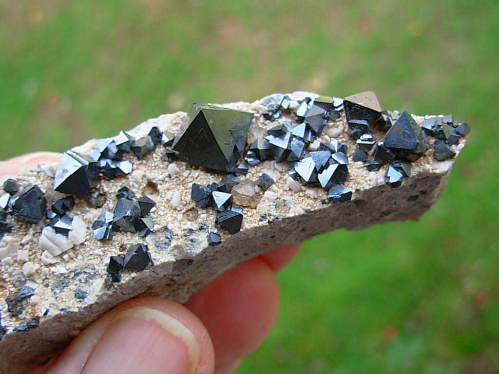 Magnetite Octahedral Crystals from Bolivia
