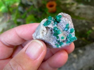 Old Stock Namibia Dioptase on Matrix