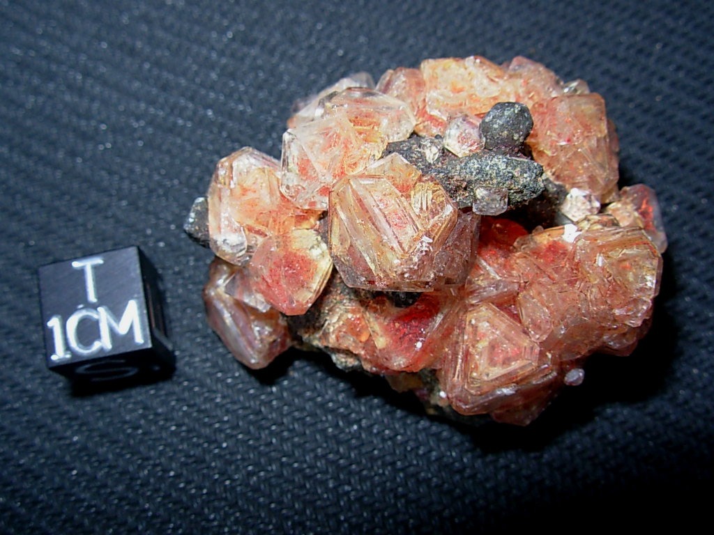 Orange Aluminum Sulfate Crystals on matrix (Poland) (1)