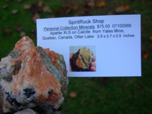 Personal Collection XLS Apatite on Calcite with Augite from Yates Mine, Canada