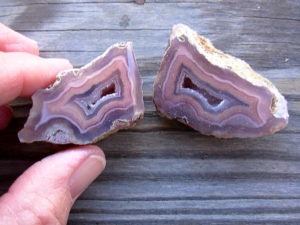 Polished Face Pink Laguna Matched Nodule Agate Pair