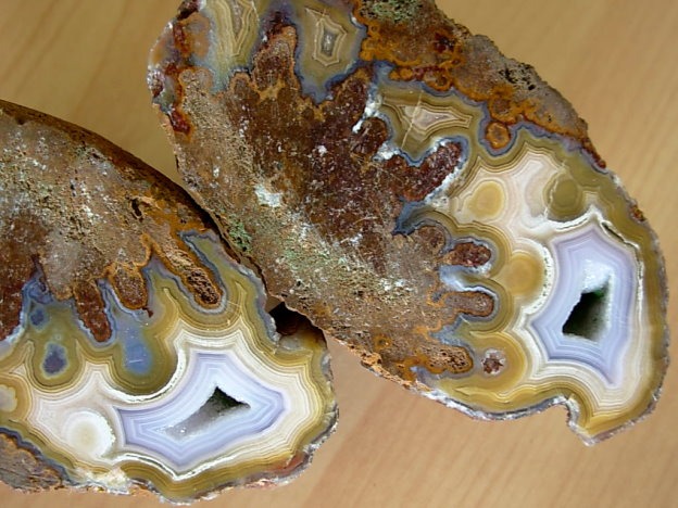 Pseudo Mexico Coyamito Agate Pair