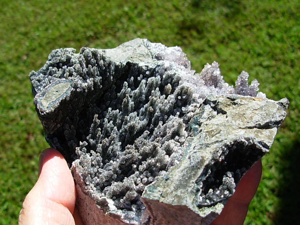 Rare Black Amethyst Sculpture from Uruguay