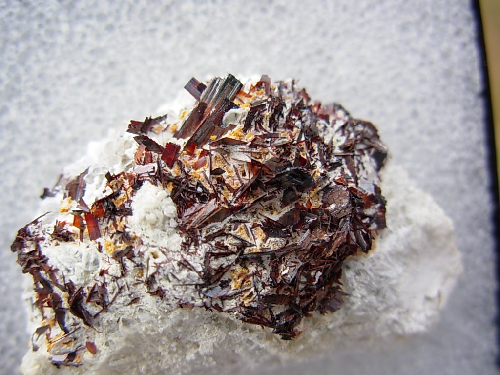 Rare Heubnerite on Quartz matrix from Silverton, Colorado