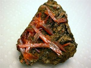 Rare Larger Crystalline Crocoite Display from Dundas District, Tasmania, Australia