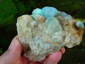 Rare Microcline var. Amazonite Crystals and Quartz from Ethiopia