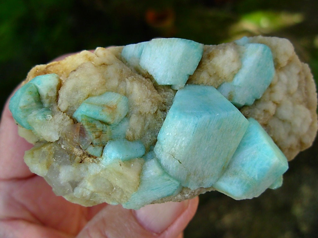 Rare Microcline var. Amazonite Crystals and Quartz from Ethiopia