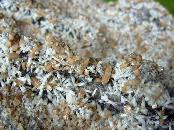 Rare XL Bultfonteinite and Poldervaartite Crystals on matrix from the N'Chwaning II Mine 2004 Pocket