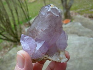 Beautiful Smoky Amethyst Quartz Crystals with Red Hematite Fire Inclusions