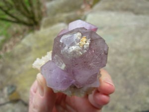 Beautiful Smoky Amethyst Quartz Crystals with Red Hematite Fire Inclusions