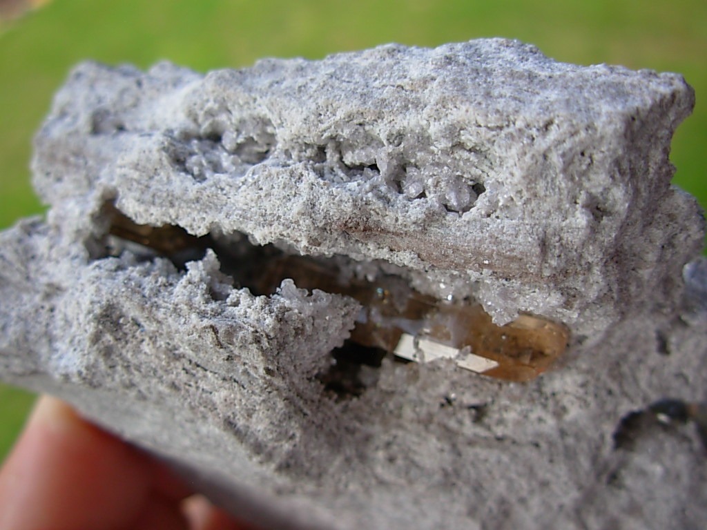 Topaz Crystals on Rhyolite from Thomas Range, Utah