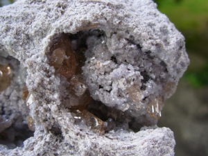 Topaz Crystals on Rhyolite from Thomas Range, Utah