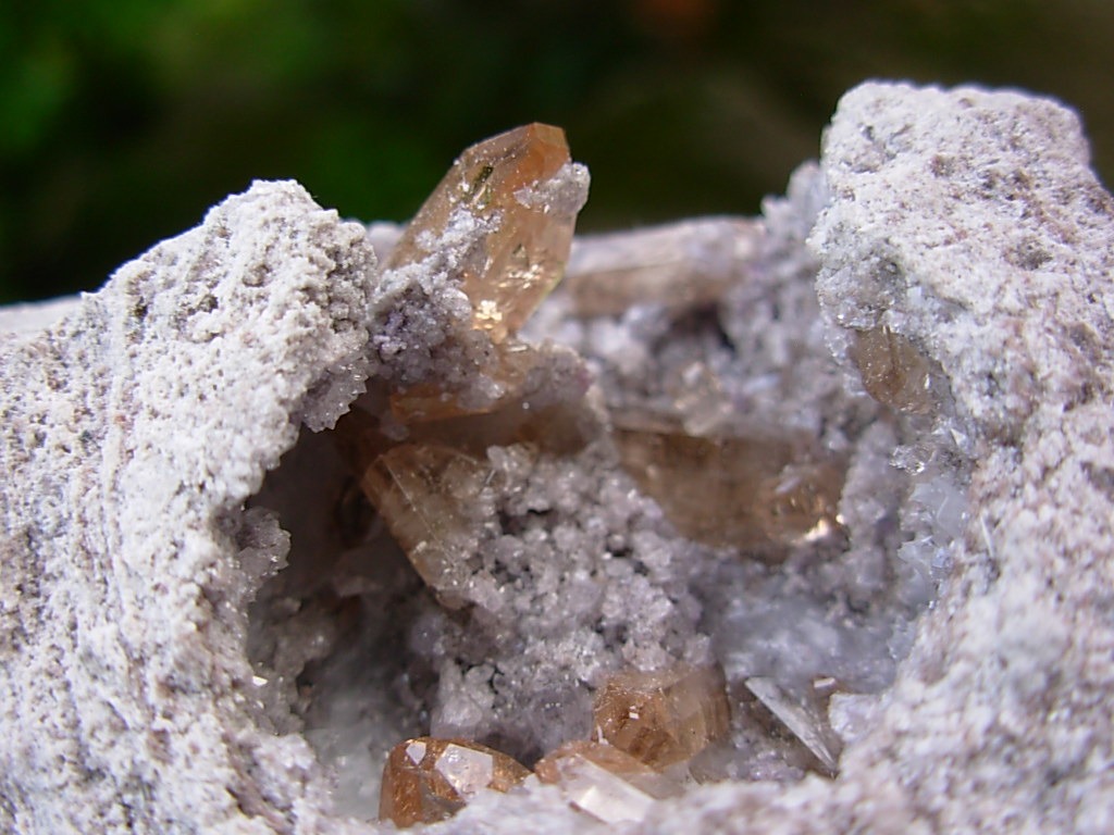 Topaz Crystals on Rhyolite from Thomas Range, Utah