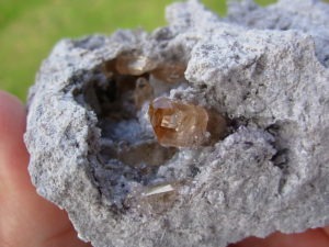 Topaz Crystals on Rhyolite from Thomas Range, Utah