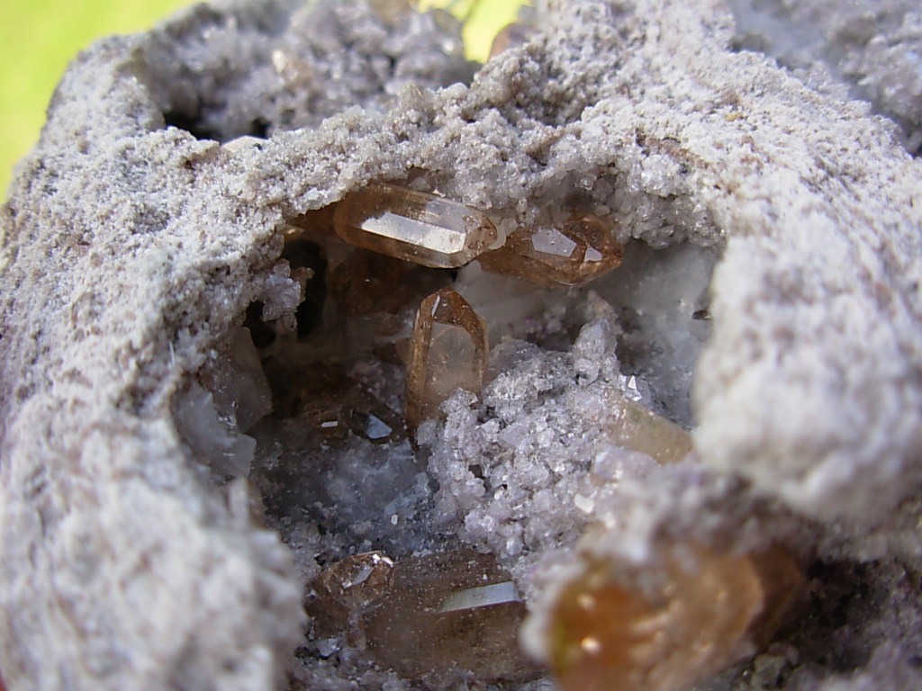 Topaz Crystals on Rhyolite