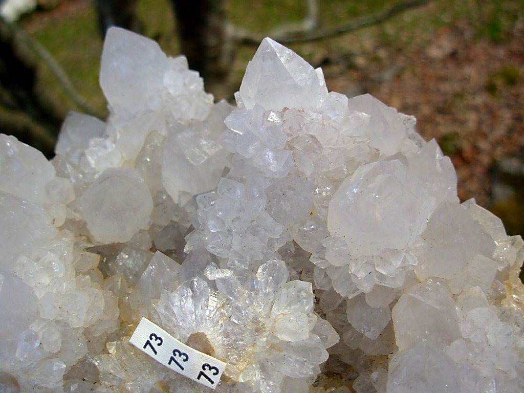 Exceptional Large Cabinet White Spirit Cactus Quartz Cluster from KwaNdebele South Africa