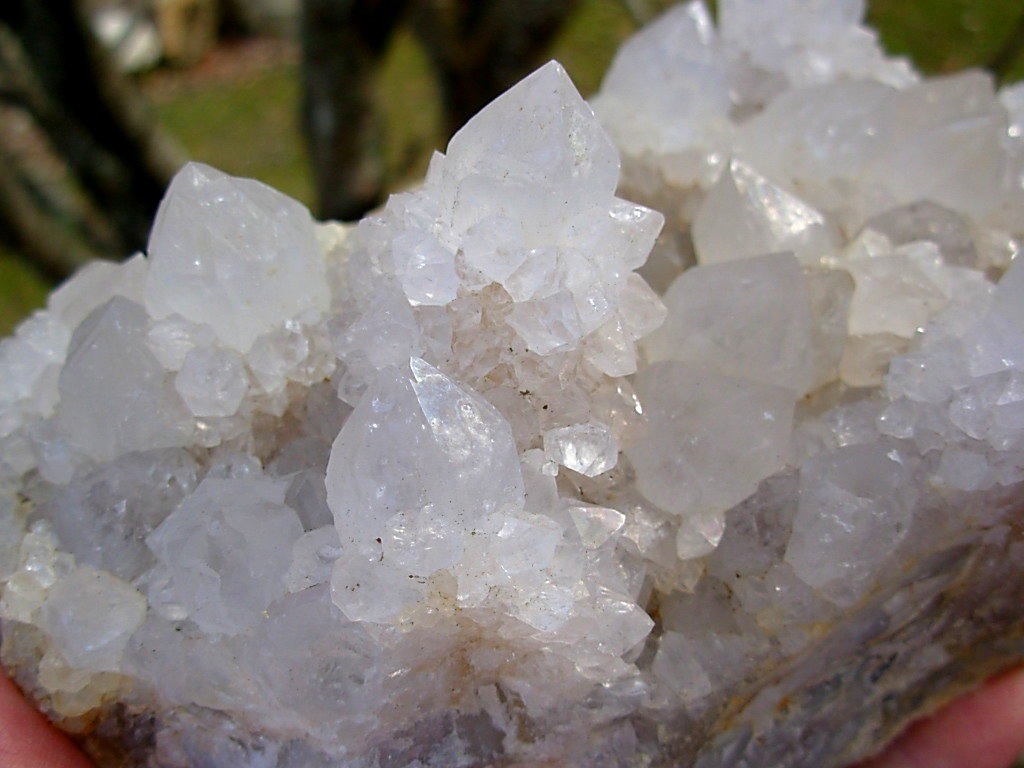 Exceptional Large Cabinet White Spirit Cactus Quartz Cluster from KwaNdebele South Africa