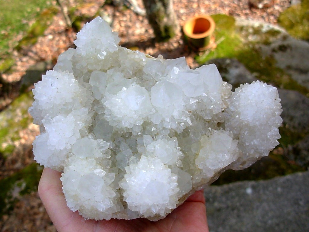 Desirable Large Cabinet White Spirit Cactus Quartz Cluster from KwaNdebele South Africa