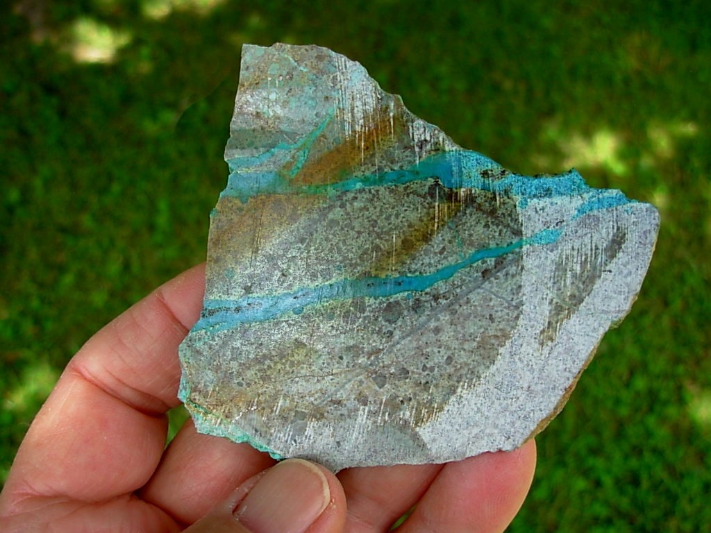 Chrysocolla Veins in Matrix