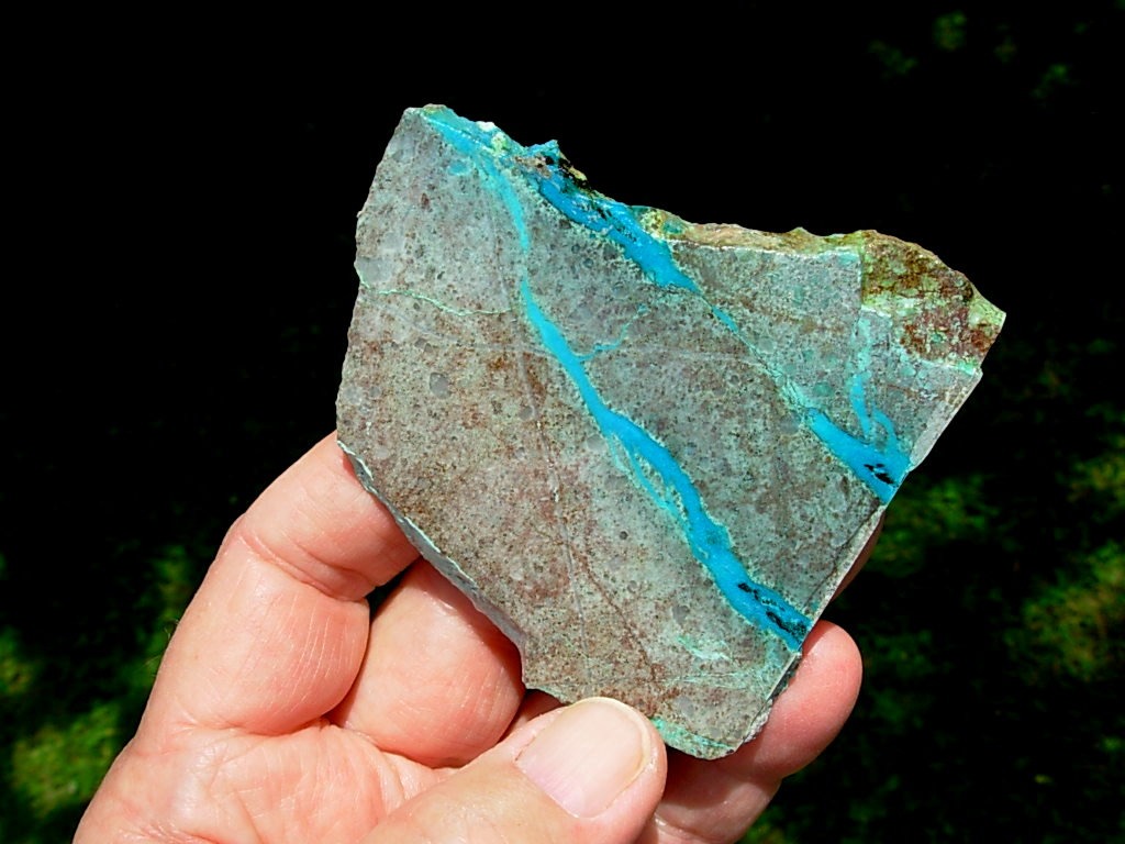 Chrysocolla Veins in Matrix