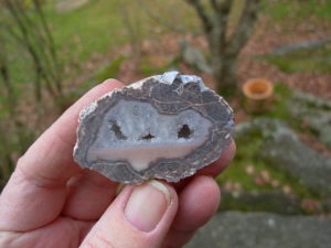 Baker Ranch cut Thunderegg with Pink Opal and Quartz