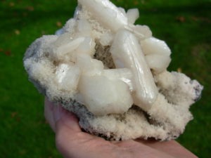 Spectacular White Chalcedony Stalactite and Stilbite Crystal Cluster from Jalgaon