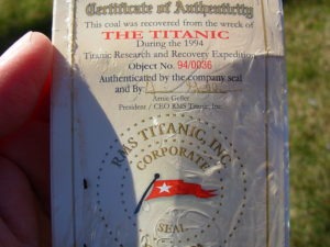 RMS Titanic Coal Dolphin Necklace