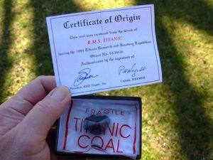 RMS Titanic Coal from 1996