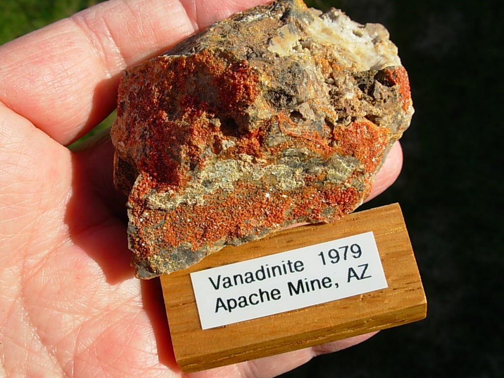Old Stock Vanadinite from the Apache Mine