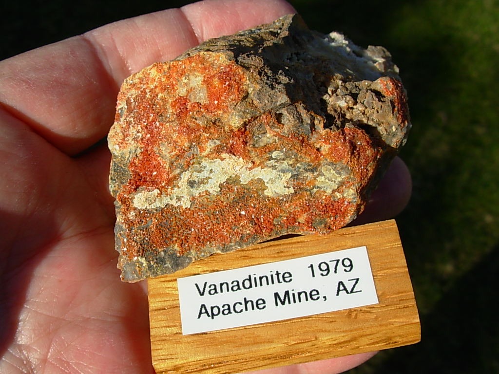 Old Stock Vanadinite from the Apache Mine
