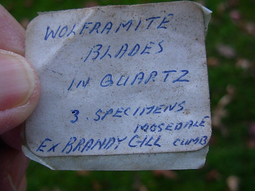 Wolframite in Quartz Cumbria UK