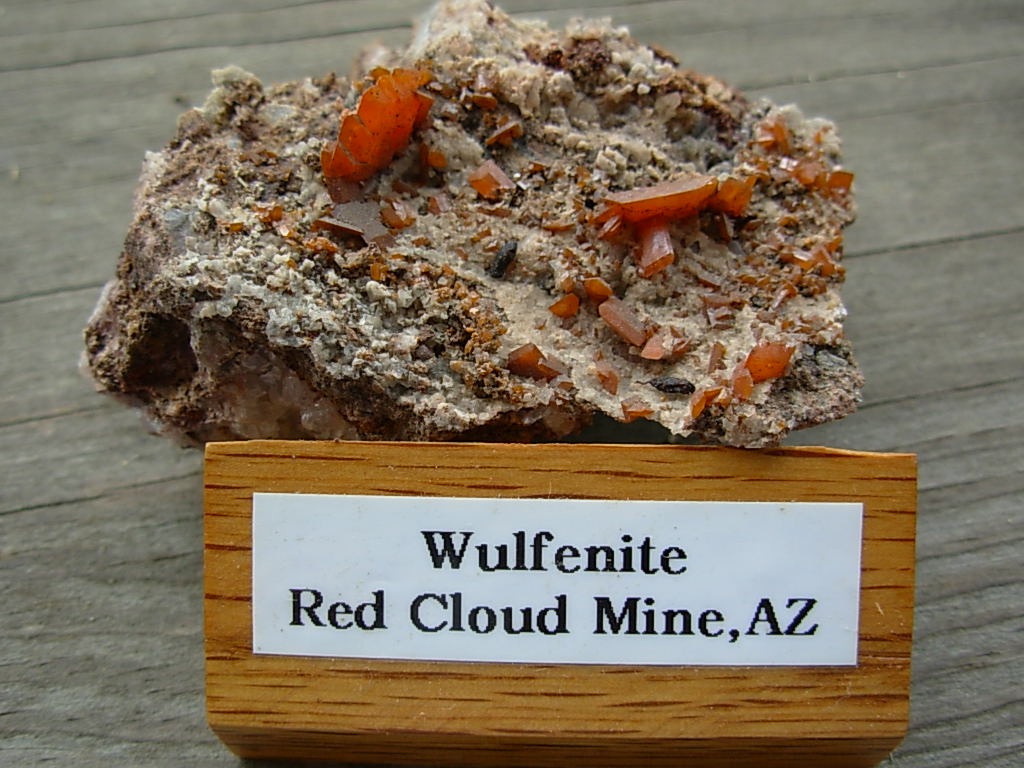 Wulfenite Crystals from the Red Cloud Mine