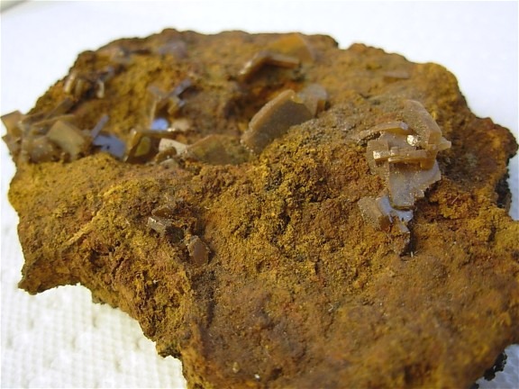 Wulfenite on matrix from Mexico