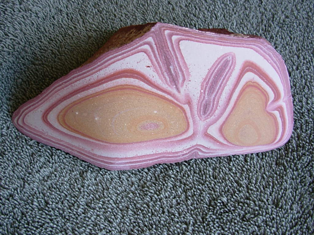 1 side shaped and smoothed Utah Wonderstone from Fishlake Mountains, Vernon Utah