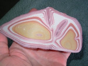 1 side shaped and smoothed Utah Wonderstone from Fishlake Mountains, Vernon Utah