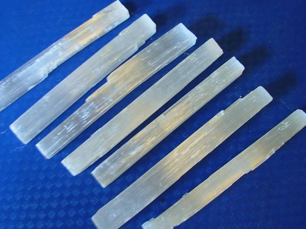 Selenite Logs from Morocco Pack of 7 each