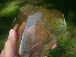 Polished Natural Rutilated Smoky Quartz Freeform from Brazil