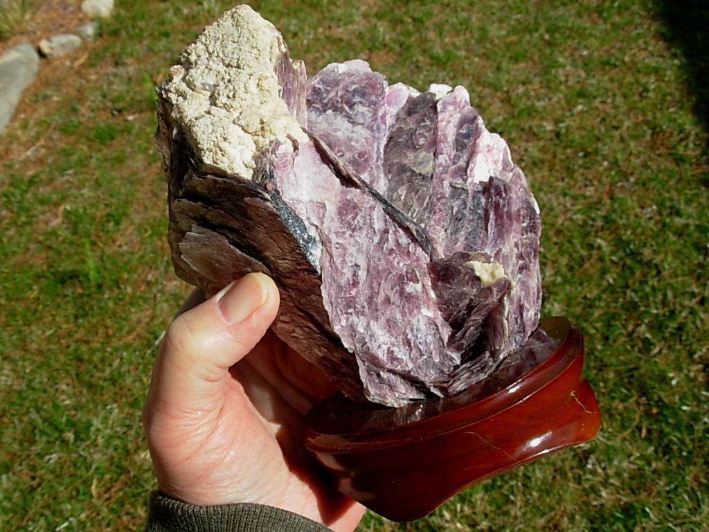 XL Lilac Purple Lepidolite Lithium Mica Crystal Cluster from Brazil