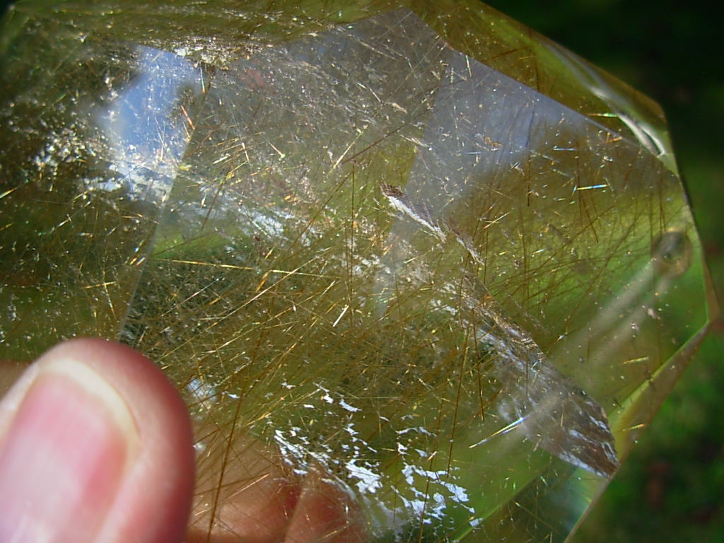 Polished Natural Rutilated Smoky Quartz Freeform from Brazil