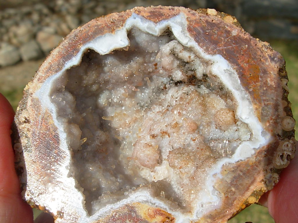 Reverse Scepter Quartz Needle Geode Pair