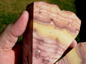 Pair with 2 sides cut Nevada Wonderstone from Wonderstone Mountain in Fallon, Nevada