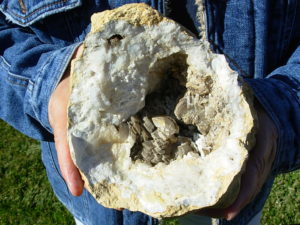 6lb Lewis County Missouri Pokerchip Calcite XL Geode