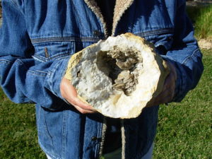 6lb Lewis County Missouri Pokerchip Calcite XL Geode
