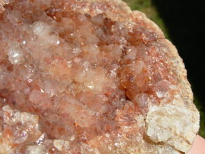 RARE Red Quartz Keokuk Geode from Keokuk, Iowa