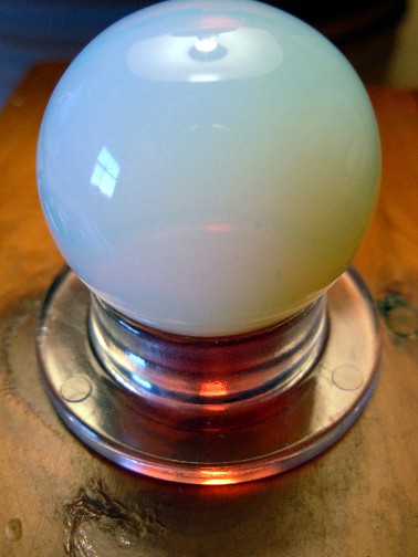 30mm Opalite Gemstone Sphere and Clear Sphere Stand